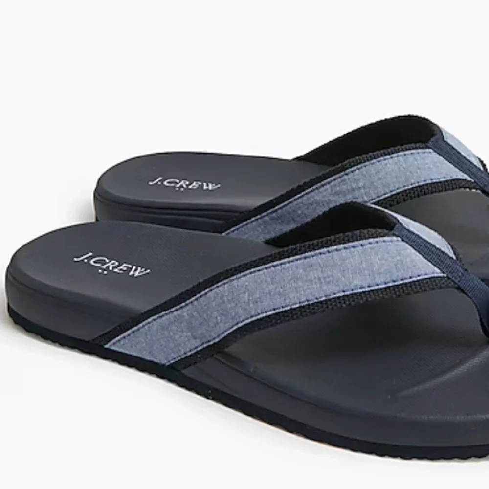 J. Crew Navy Chambray Sandals